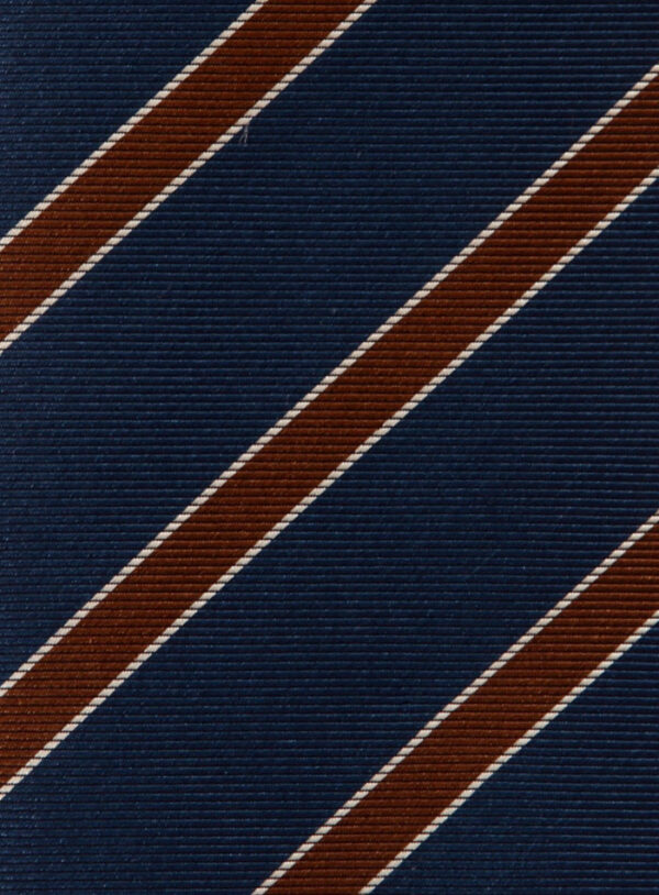Cravatta regimental tre pieghe in pura seta